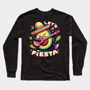 Let's Fiesta Avocado Funny Cinco De Mayo célébration Long Sleeve T-Shirt
